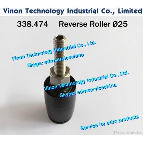 338.474 Ø25 edm Reverse Roller complete A510, 338.474.0 Reversion Roller d=25mm for Agie AC170-AC370 wirecut edm 24.02.628 edm