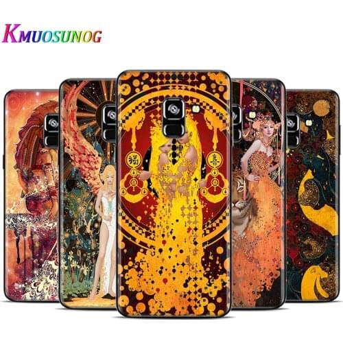 Fashion character art For Samsung Galaxy A9 A9S A8 A8S A7 A750 A6 A6S A5 A3 Plus Star 2016 2017 2018 Black Phone Case
