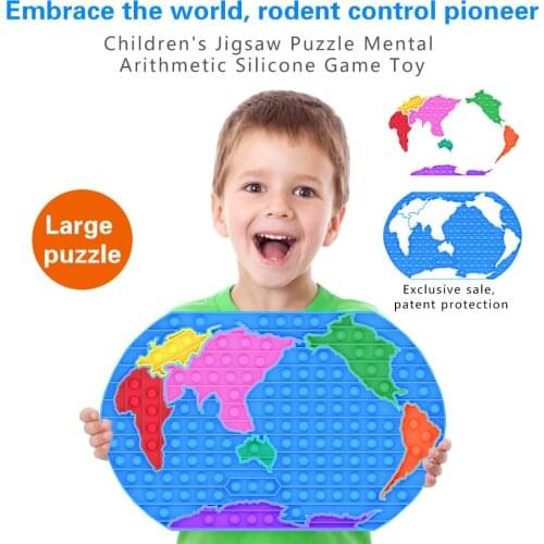 30cm Large Size Childrens Toys World Map Rat Killing Pioneer 3d Puzzle Decompression Press Bubble Toys Fidgety Toys