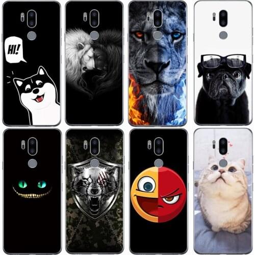 For LG G7 THINQ for LG V30 Case Rose Wolf Cute Patterned Cover Soft Silicon Phone Case for lg g 7 thinq for lg v 30 Top Quality