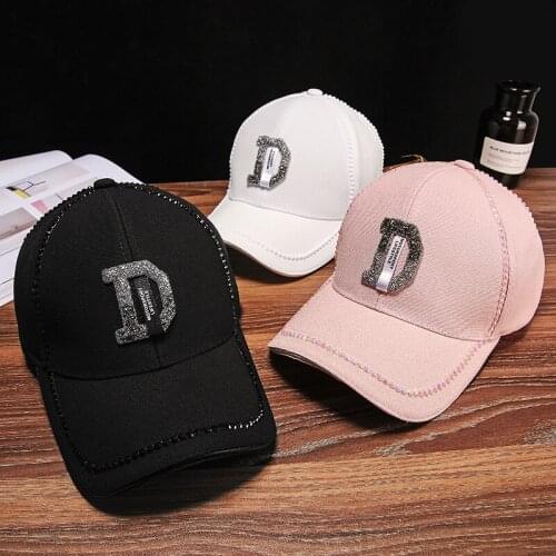 Elegant adult casual adjustable cap New summer trip baseball caps Lady cotton rhinestone snapbacks hip hop Dance hat Gorros
