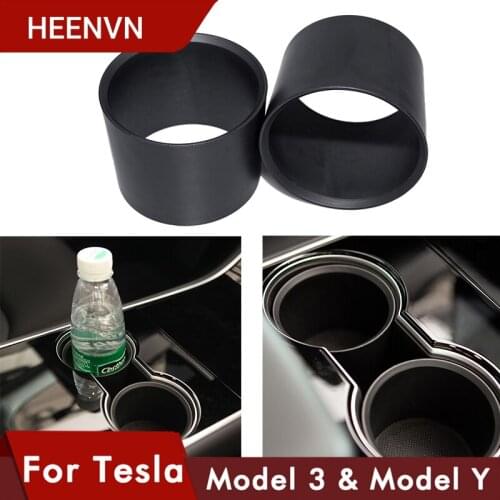 Heenvn Model3 Water Cup Holder Adapter For Tesla Model 3 Accessories Center Control Storage Box For Tesla Model Y Model3 2020