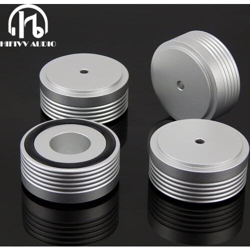 HIFI audio amp speaker Foot pad chassis Machine feet Mats Pads 4PCS Diameter 49mm height 22mm amplifier Aluminum feet
