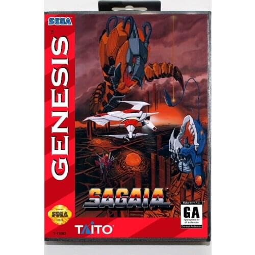 Sagaia (aka Darius II) Game Cartridge 16 bit MD Game Card With Retail Box For Sega Mega Drive For Genesis