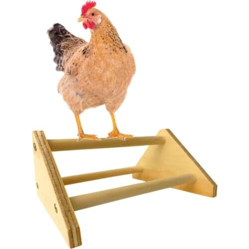 Chicken Perch Toy for Chicks Bird Natural Wood Bar Stand Training Perches Pet Birds Cage Toy for Baby Chicks Small Birds