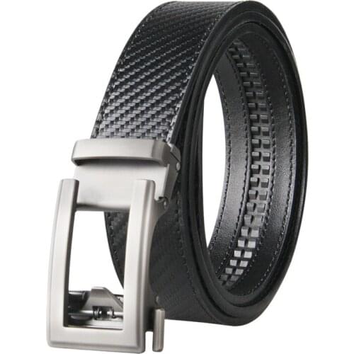 Famous Brand Belt Men Genuine Luxury Leather Belts for Men Strap Male Metal Black Leather Automatic Buckle Belts Men 3.5CM Width