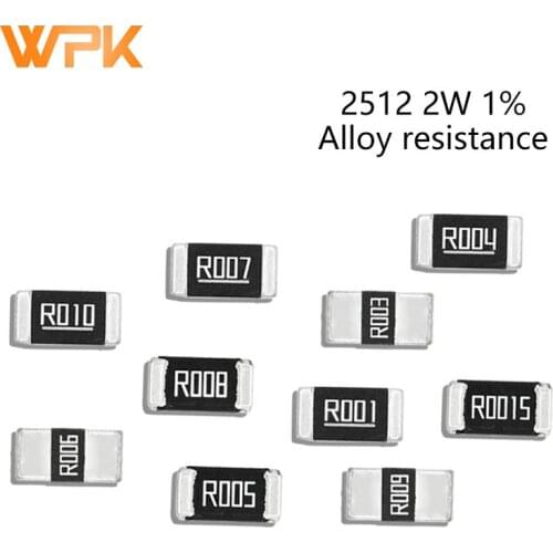 50Pcs 2512 3W SMD Alloy Resistors Set 1% Tolerance 0.002R 0.007R 0.012R 0.025R 0.1R 0.18R 0.22 Ohm Low Ohmic Chip Resistance Kit