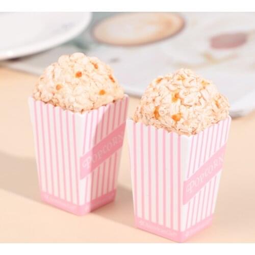 1/12 Scale Miniature Dollhouse Food Mini Popcorn Bucket for Dollhouse Decor Kids Toys