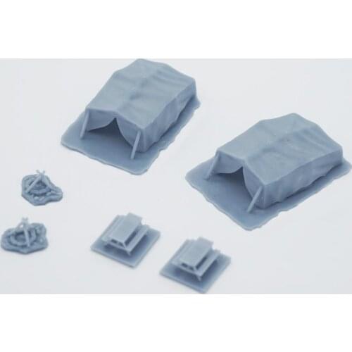 Outland Models Model Railroad Scenery Tent Table Fire Campsite Set N Scale 1:150