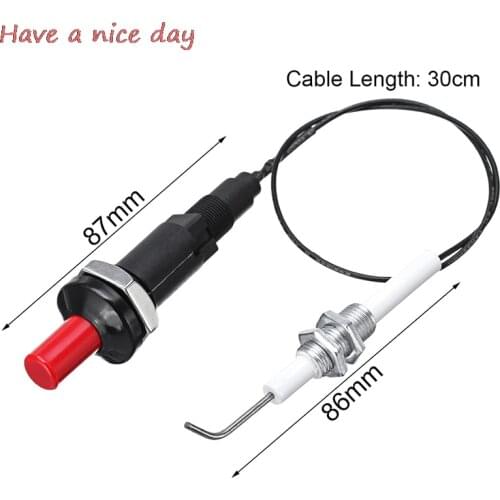 Piezo Spark Ignition Set With Cable 30 cm Long Push Button Kitchen Lighters Home Appliance Accessories