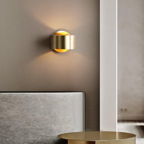 Gold Ring Wall Lamp bedroom Modern Led Bar Wall Sconce Light Fixtures bedside Wall Lights for Home Industrial Decor stair Light