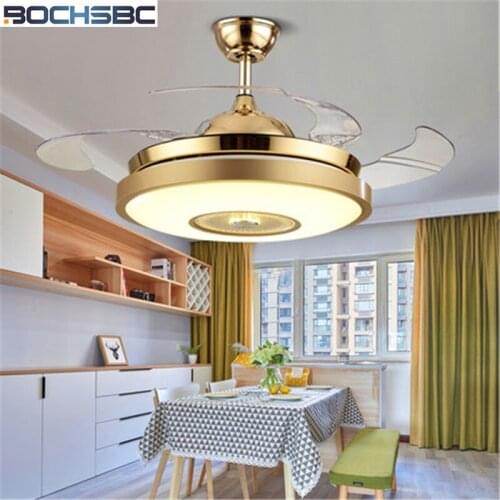 BOCHSBC Invisible Ceiling Fan Light Living Room Dining Room Bedroom Fan Light Simple Modern Electric Fan With Luxury Feature