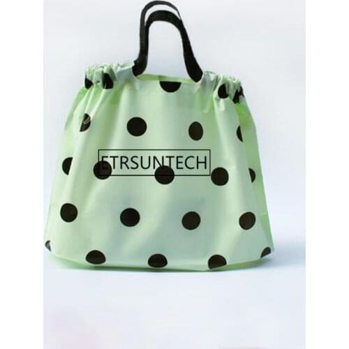Plastic Packaging Bag with Handle Dot Drawstring Bag For Clothes Underwear Gift Toys Makeup Plastic Shopping Bags