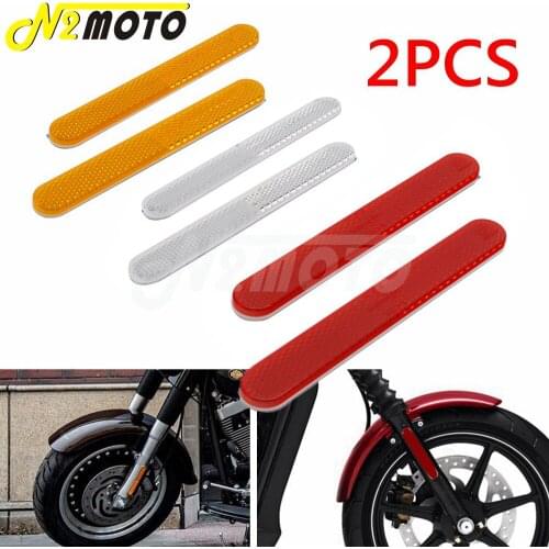 2pcs Plastic Reflectors Universal Motorcyle ATV Dirt Bike Car Safety Warning Fork Reflector For Harley Sportster XL Touring Dyna