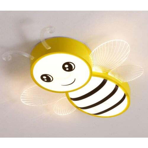 Childrens Room Ceiling Lamp Cartoon Honeybee Ceiling Light Modern Bedroom Lamp Kindergarten Lights For Living Rooms