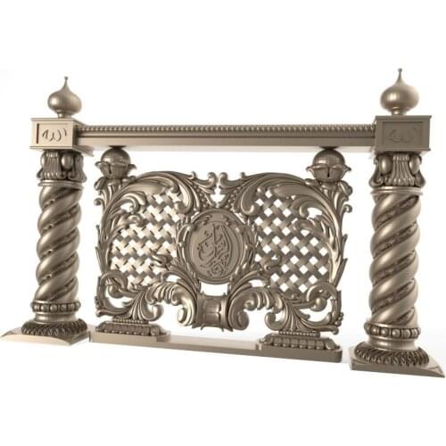 Palace decor 3d model STL relief for cnc STL format Palace decor 3d model for cnc stl relief artcam vectric aspire