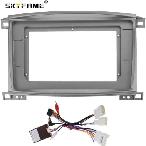 SKYFAME Car frame cable canbus For TOYOTA LAND CRUISER 100 LC100 Big Screen Audio Dash Panel Frame Fascia