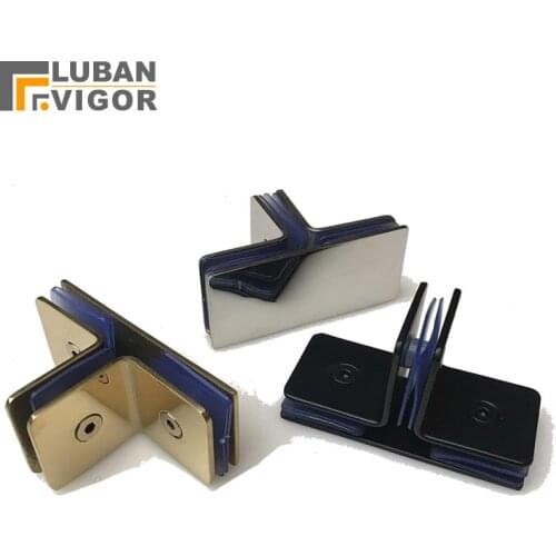 T shape, glass fixed clamp,shower clip,304 Stainless steel ,finish mirror surface,never rust, bathroom accessories