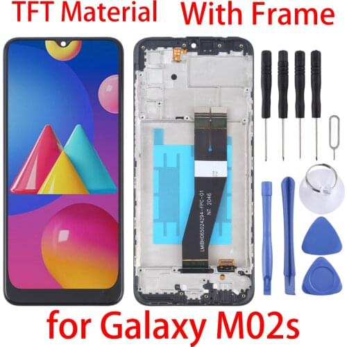 TFT Material For Galaxy M02s LCD Screen and Digitizer Full Assembly With Frame for Samsung Galaxy M02s