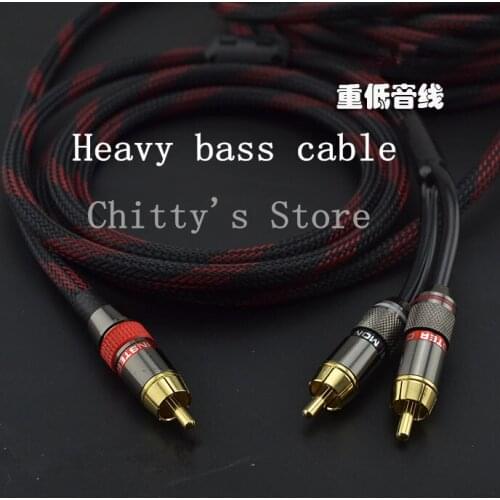 Heavy subwoofer line Rca single Lotus to double Lotus