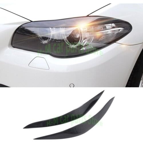 Carbon Fiber Headlights Eyebrows Eyelids for BMW F10 5 Series 2010-2016 Front Headlamp Eyebrows Trim Cover Accessories
