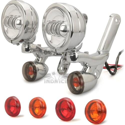 Auxiliary Lighting Brackets fog light with turn signals For harley Auxiliary lamps Street Glide FLHX Electra Glide 06-20