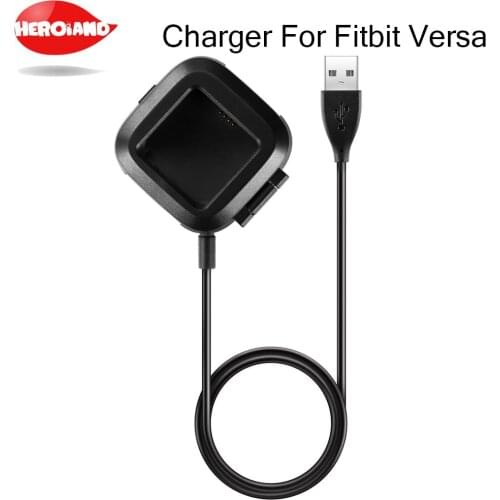 Replacement Charging Dock Charger Cable Data Cradle Station Cord charger for Fitbit Versa Smartwatch Flip cover Without cover
