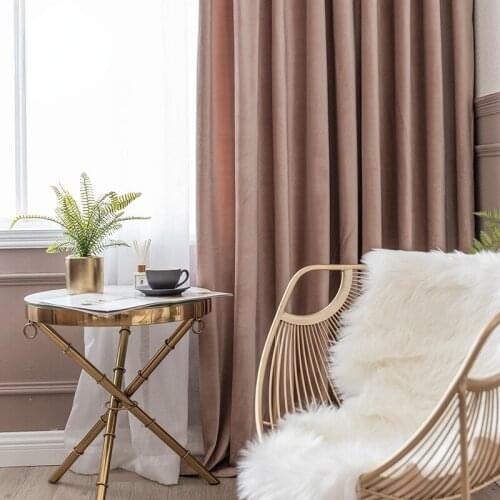 Custom Blackout Curtain Dusty Rose Velvet Window Curtain for Princess Room Decor White Sheer Tulle Drapes In Living Room Bedroom