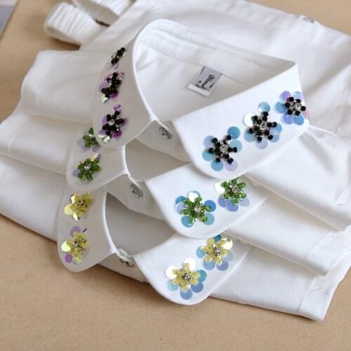 Women Fake Collars Kraagje Nep Crop Tops Accessories Ladies White Lapel Shirt Blouse False Collars Female Detachable Collar