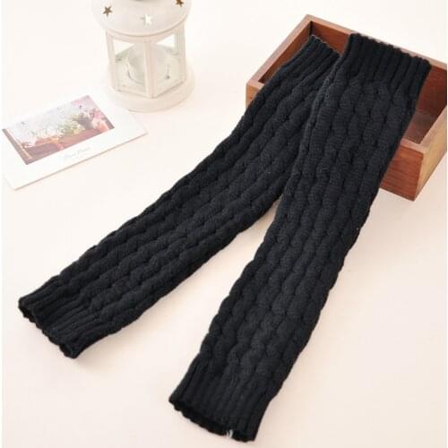 Good quality women winter leg warmer knitted over knee leg warmers for women knitted wool fahsion girl gaiter boot cover