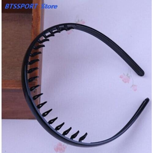 1 pc Fashion Mens Women Unisex Black Wavy Hair Head Hoop Band Sport Headband Hairband hair accessories