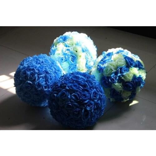 12" 30CM Upscale Wedding Kissing Balls Artificial Encryption Rose Decorative Flower Ball for Wedding Festival Decorations
