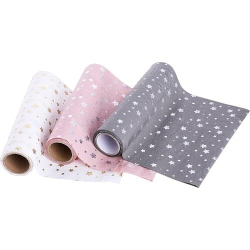 2.5m/lot) 20cm Bronzed Pentagram Cloth Trimmed Ribbon for Wedding Party Home Decorations DIY Crafts Ribbons