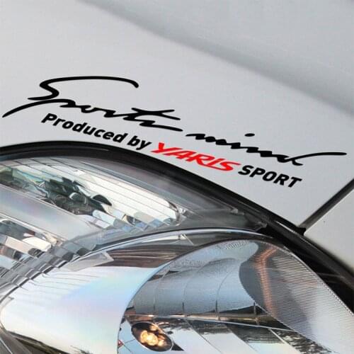 2 Pieces Customization Sport Car Covers Stickers Decal Car Styling On Car Lamp Eyebrow For toyota yaris car accessories
