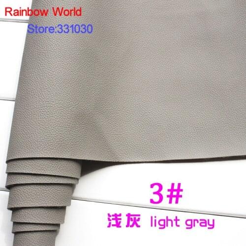 3# light gray Micro Lychee Pattren high quality 1.2mm thick PU Leather fabric for DIY cars table bags bed material (140*50cm)