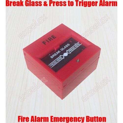 5PCS/Lot Fire Safety Alarm System Break Glass Emergency Press Panic Push Switch Trigger for Office Factory Security by Excelax