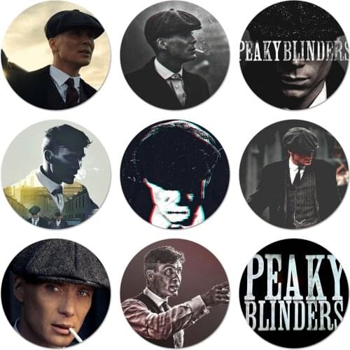58mm Peaky Blinders Cross Logo Badge Brooch Pin Accessories For Clothes Backpack Decoration gift