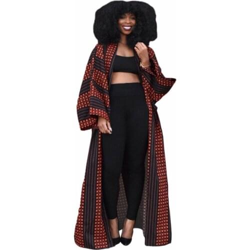 Polyester African Coat For Women Dashiki New Style Spring Autumn Dress African Clothes Fashion Africaine Femme Africa Clothing
