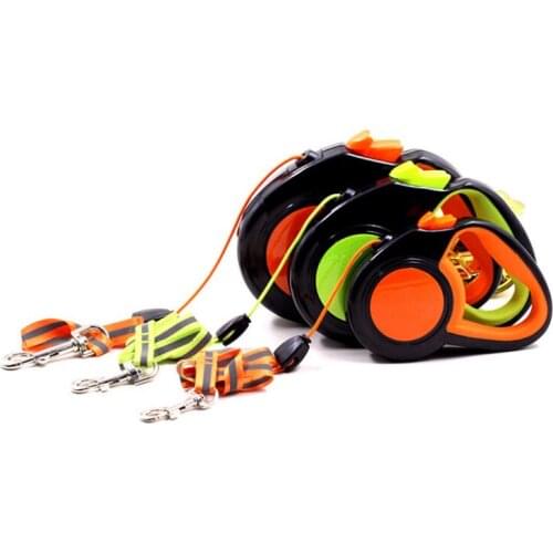 Pet traction rope automatic retractable reflective luminous night traction dog rope small and medium-sized dog outdoor tractor