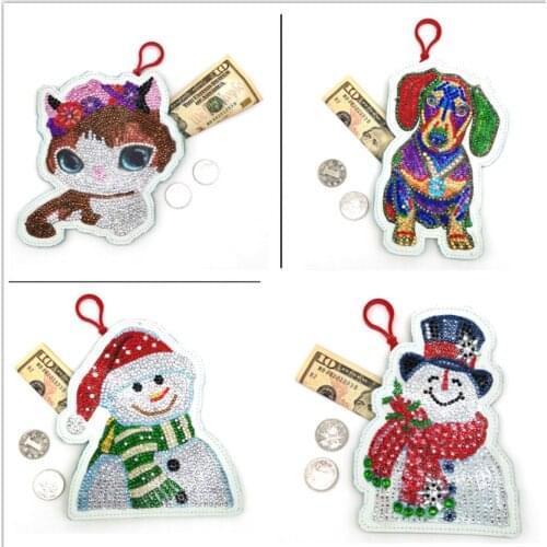 DIY Special Shaped Diamond Painting Girl Wallet Embroidery Coin Purse Gifts Handmade Diamond Painting Craft Backpack Hanging