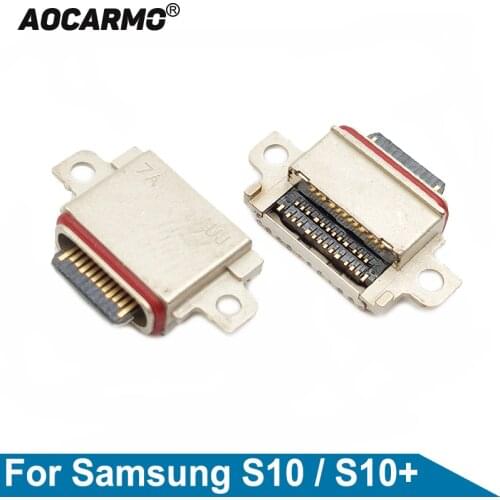 Aocarmo USB Charging Port Connector Charger Dock For Samsung Galaxy S10 / S10+ S10plus SM-G9730 G9750