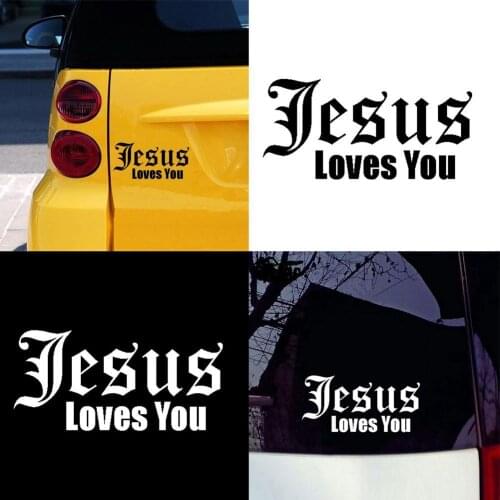 75% Dropshipping!!Jesus Love You Letters Reflective Car Vehicle Body Window Decals Sticker Decor