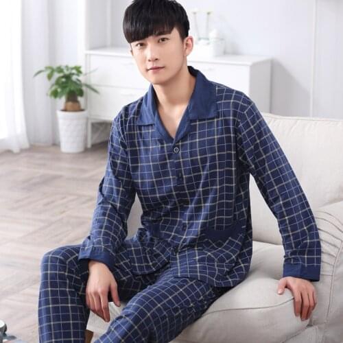 Cotton Yukata Chinese Kimono Men Pajamas Sleepwear Mens Cotton Pajamas Sets Sleep Tops and Pants L XL XXL XXXL XXXXL Plus Size