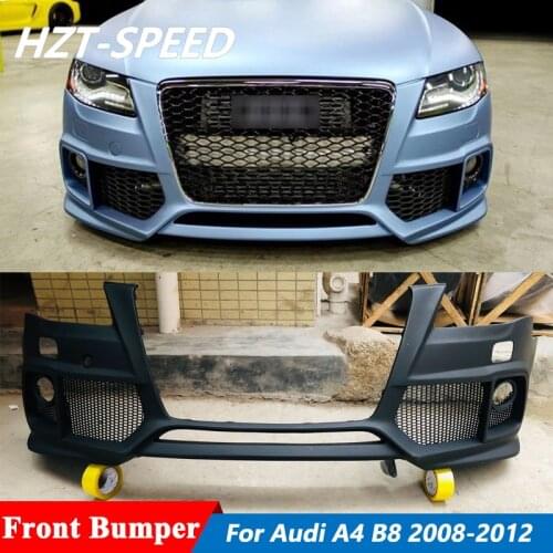 PU Material Unpainted Car Body Kit Front Bumper For Audi A4 B8 Car Facelift 2008-2012