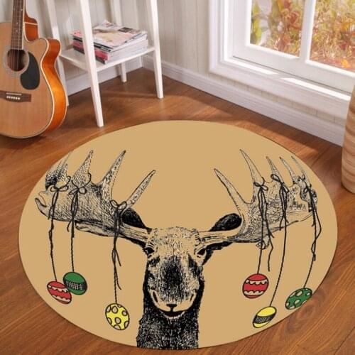 Nordic cartoon round carpet 3D cartoon printed rugs and carpets for home living room area rug for bedroom tapetes para casa sala