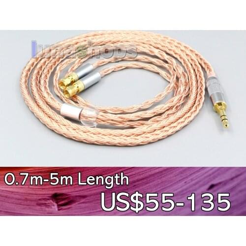 LN006741 2.5mm 3.5mm XLR Balanced 16 Core 99% 7N OCC Earphone Cable For HiFiMan HE400 HE5 HE6 HE300 HE4 HE500 HE6