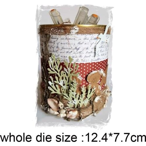 Coral 124*77mm Metal Cutting Die Stencil for DIY Embossing Paper Photo Album Cards Making Scrapbooking Dies Cut Mold