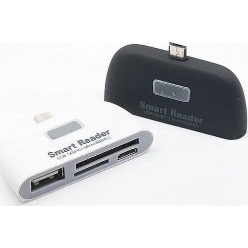 Multifunction OTG To USB 2.0 Smart Card Reader SD TF CardReader with For Micro USB Port for Android SmartPhone Card Readers New