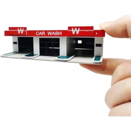 1/150 N Scale Architectural Scene Model Train Station Scene Model Car Wash Shop Hard Plastic Assembly Mold For N Railway Layout