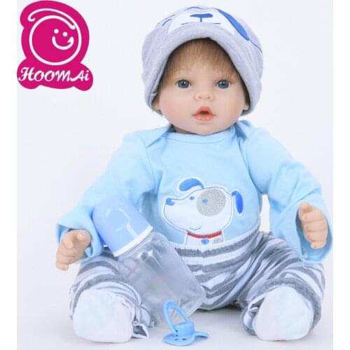 Fashion Soft Silicone Cotton Body 18Inch 45CM Exclusive Bebe Reborn Doll Realistic Baby Toy Lovely Doll For Kids Christmas Gifts